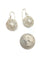 Small Silver Woven Circle Drops with Pearls-Earrings-Kathryn Stanko-Pistachios