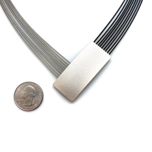 Soft Gold & Silver Multi-Layer V Necklace-Necklaces-Ursula Muller-Pistachios