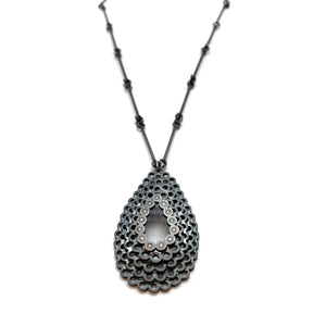 Stacked Diamond Teardrop Necklace-Necklaces-Elisa Bongfeldt-Pistachios