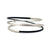 Sterling Silver and Rubber Bracelet-Bracelets-Malgosia Kalinska-Pistachios