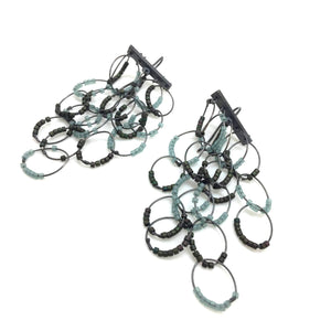 Teal & Olive Dangle Earrings-Earrings-Karen Gilbert-Pistachios