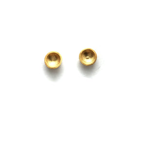 Textured Circle Post - Gold-Earrings-Manuela Carl-Pistachios