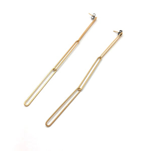 Three Link Drops - Gold-Earrings-Emily Rogstad-Pistachios