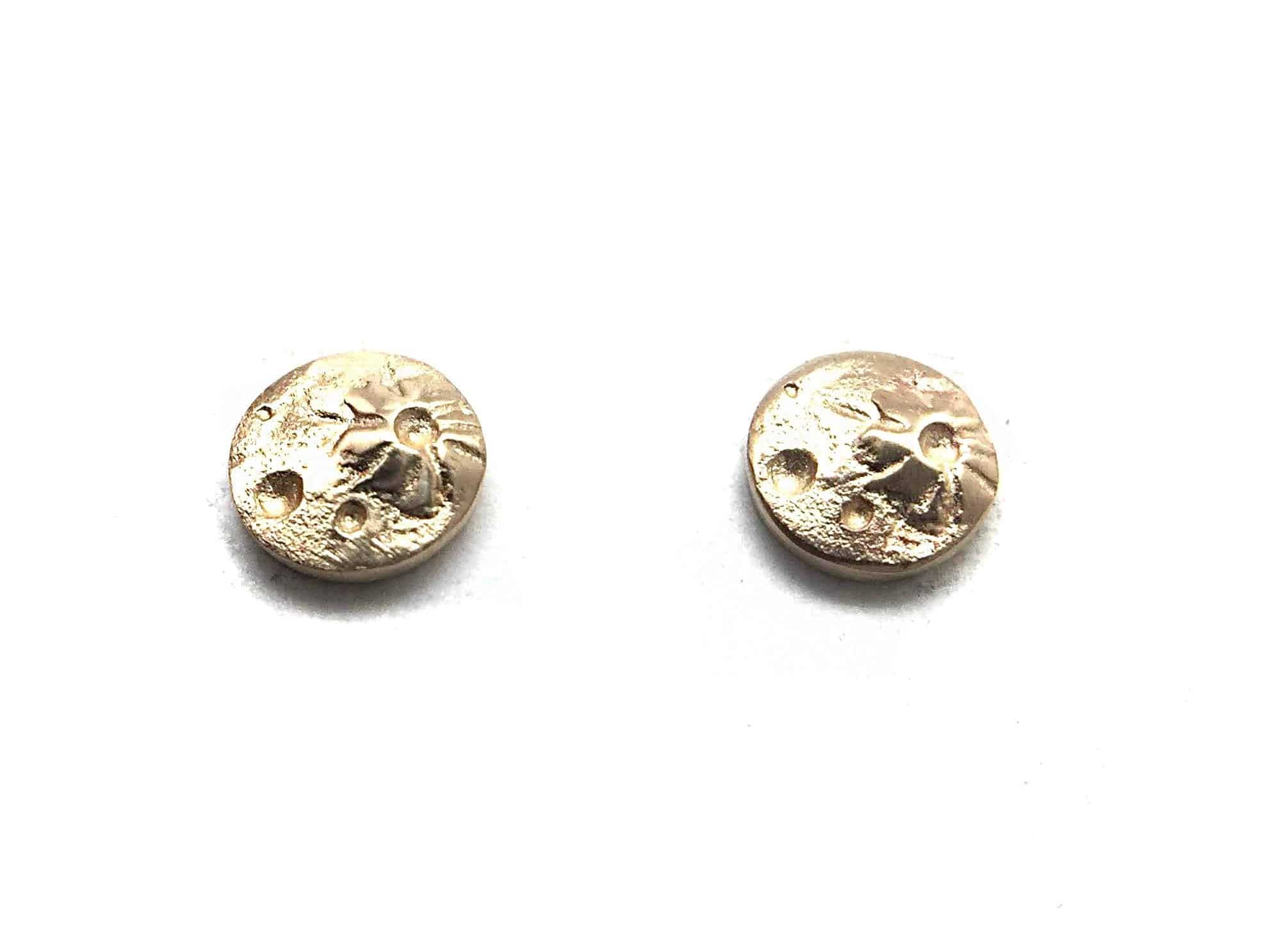 Tiny Gold Full Moon Studs Earrings Luana Coonen Pistachios