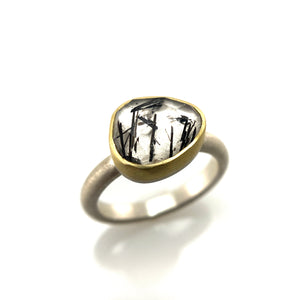 Tourmalated Quartz Ring-Rings-Heather Guidero-Pistachios