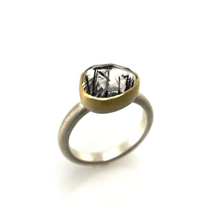 Tourmalated Quartz Ring-Rings-Heather Guidero-Pistachios