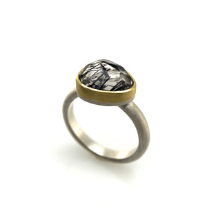 Tourmalated Quartz Ring-Rings-Heather Guidero-Pistachios