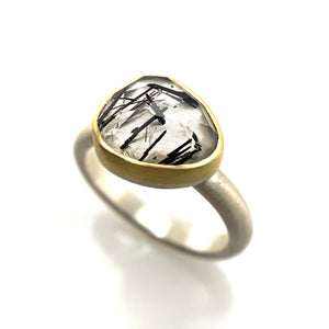 Tourmalated Quartz Ring-Rings-Heather Guidero-Pistachios