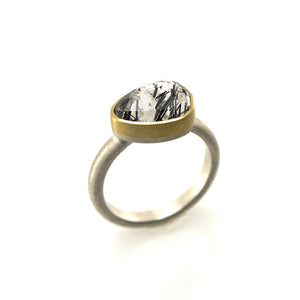Tourmalated Quartz Ring-Rings-Heather Guidero-Pistachios