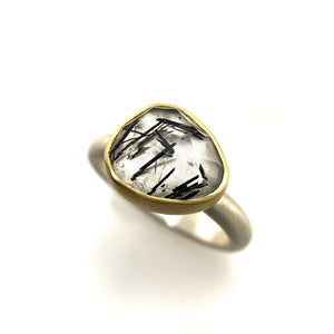 Tourmalated Quartz Ring-Rings-Heather Guidero-Pistachios