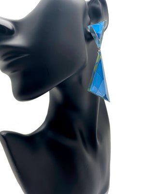 Vasarely Triangle Drop Earrings-Earrings-Jennifer Merchant-Pistachios