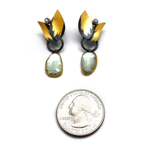 Waterlily Earrings-Earrings-Judith Neugebauer-Pistachios