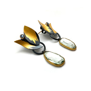 Waterlily Earrings-Earrings-Judith Neugebauer-Pistachios