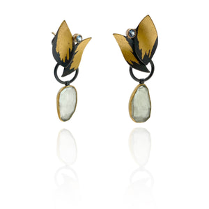 Waterlily Earrings-Earrings-Judith Neugebauer-Pistachios