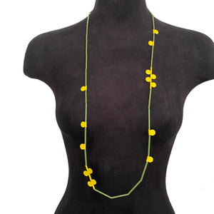 Wattle Necklace - Green/Yellow-Necklaces-Jess Dare-Pistachios