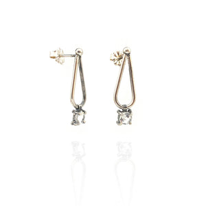 White Topaz Drop Earrings-Earrings-Joanna Gollberg-Pistachios