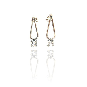 White Topaz Drop Earrings-Earrings-Joanna Gollberg-Pistachios