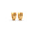 Wide 'V' Gold Vermeil Hoops, Short-Earrings-Erich Durrer-Pistachios