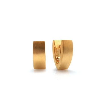 Wide 'V' Gold Vermeil Hoops, Short