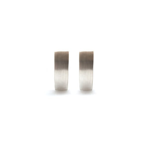 Wide 'V' Silver Hoops, Tall-Earrings-Erich Durrer-Pistachios