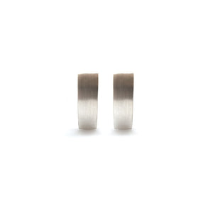 Wide 'V' Silver Hoops, Tall-Earrings-Erich Durrer-Pistachios