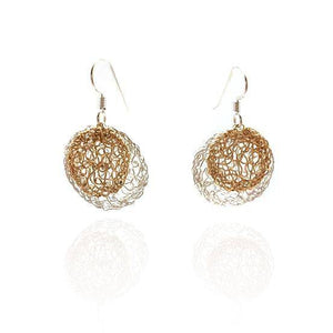 Woven Circle Earrings - Gold/Silver-Earrings-Kathryn Stanko-Pistachios